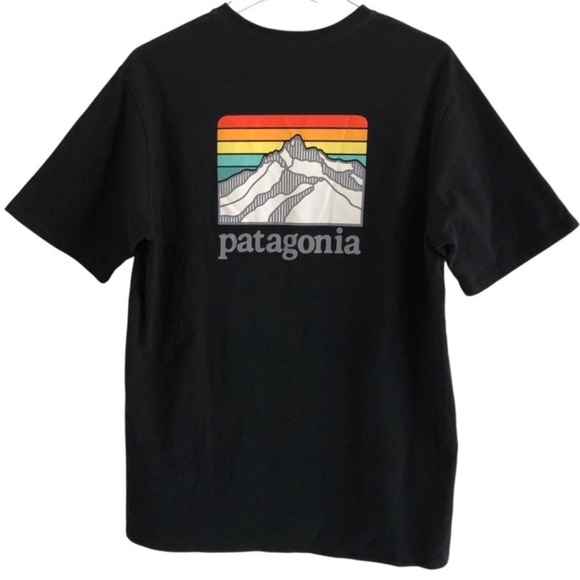 Patagonia Mens Black Short Sleeve T-Shirt Regular Fit Medium - Picture 1 of 7